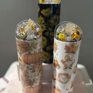 Floral and Autumn Themed Tumblers